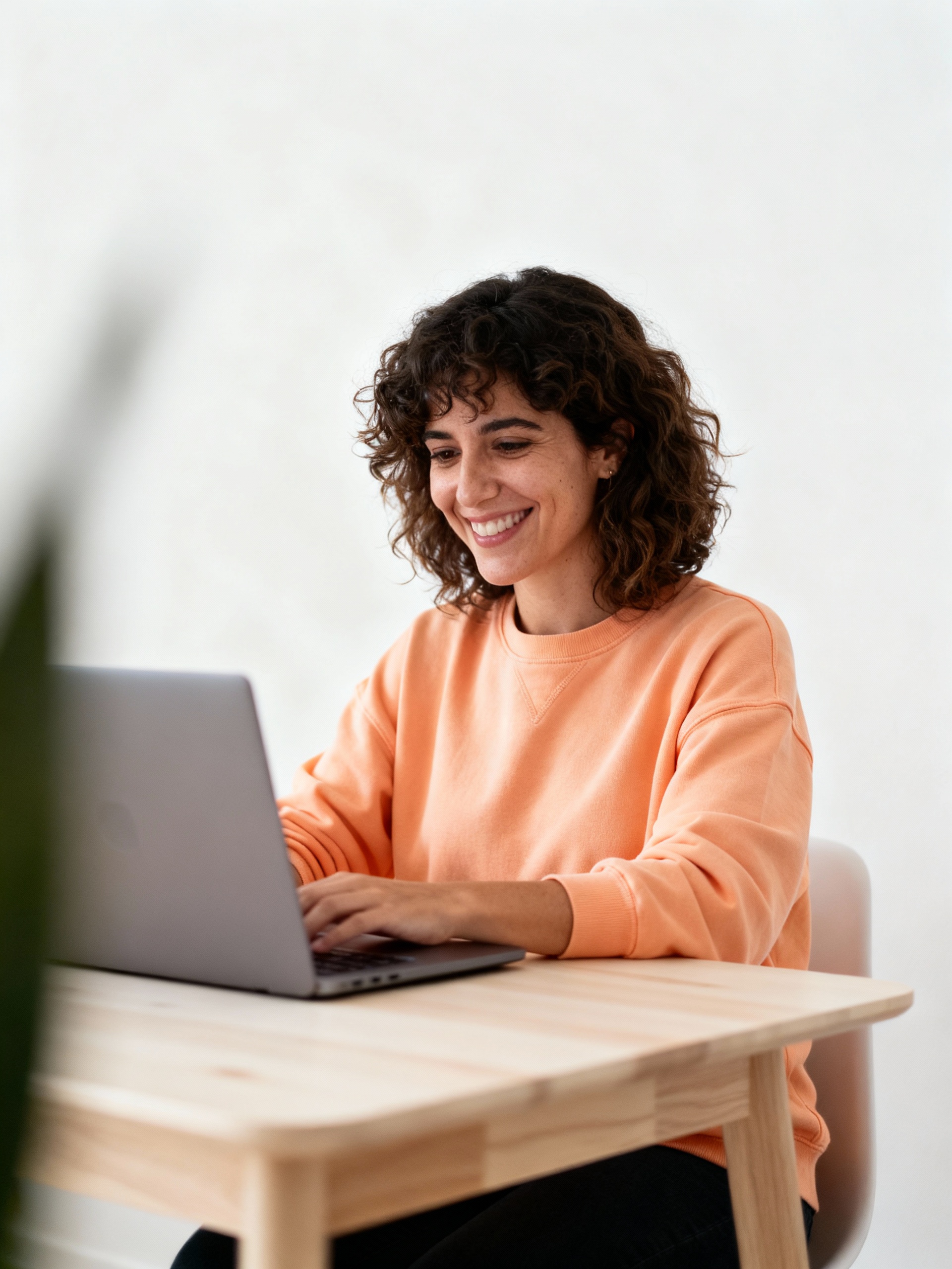 Empresaria usando Clara Assistant